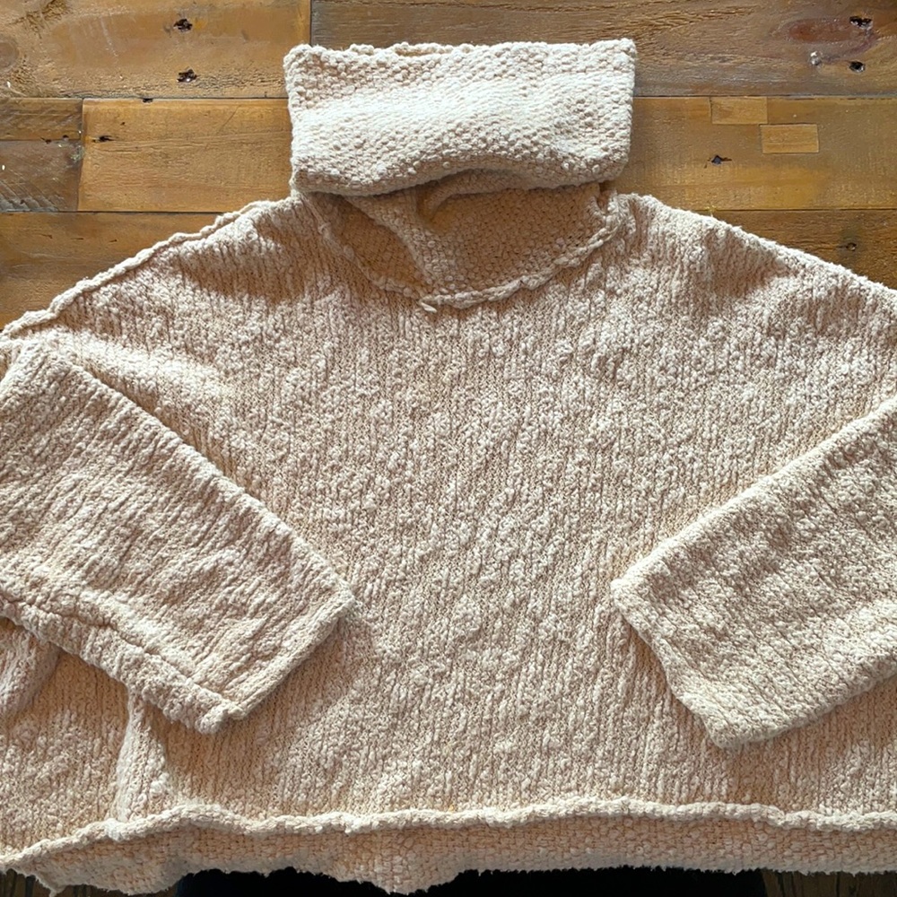 Chunky cropped Free People sweater.